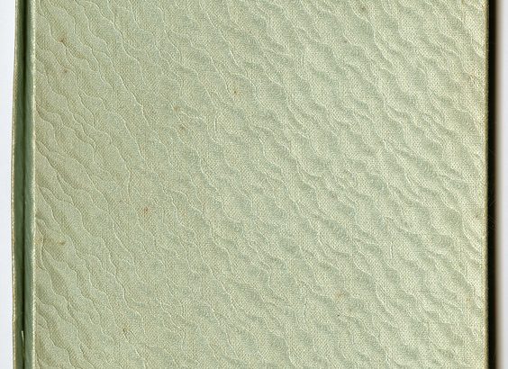 closed book with a textured green cover